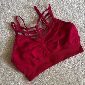 Strappy Red Bralette
